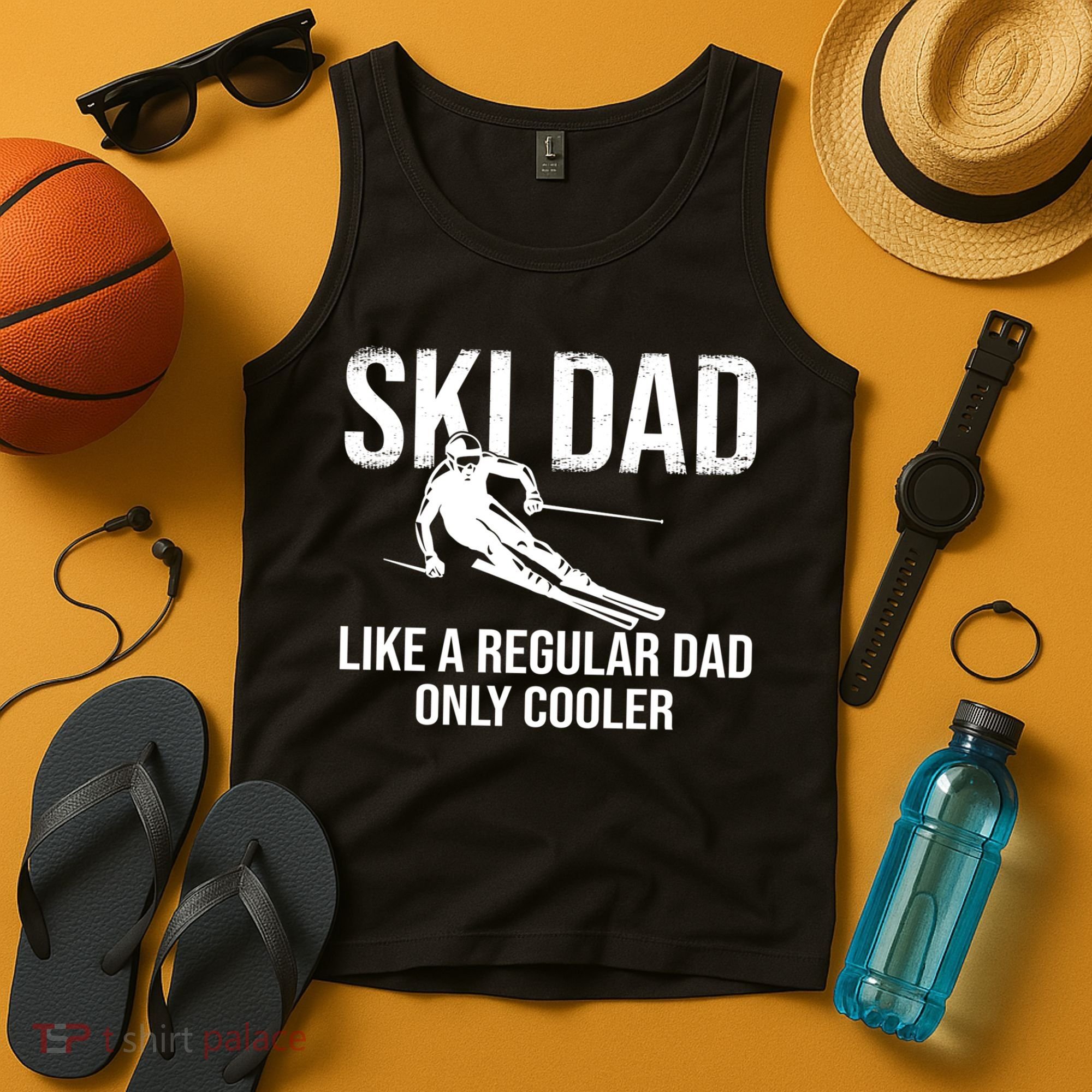 Ski Dad Like A Regular Dad Only Way Cooler Daddy Skier Gift Tank Top