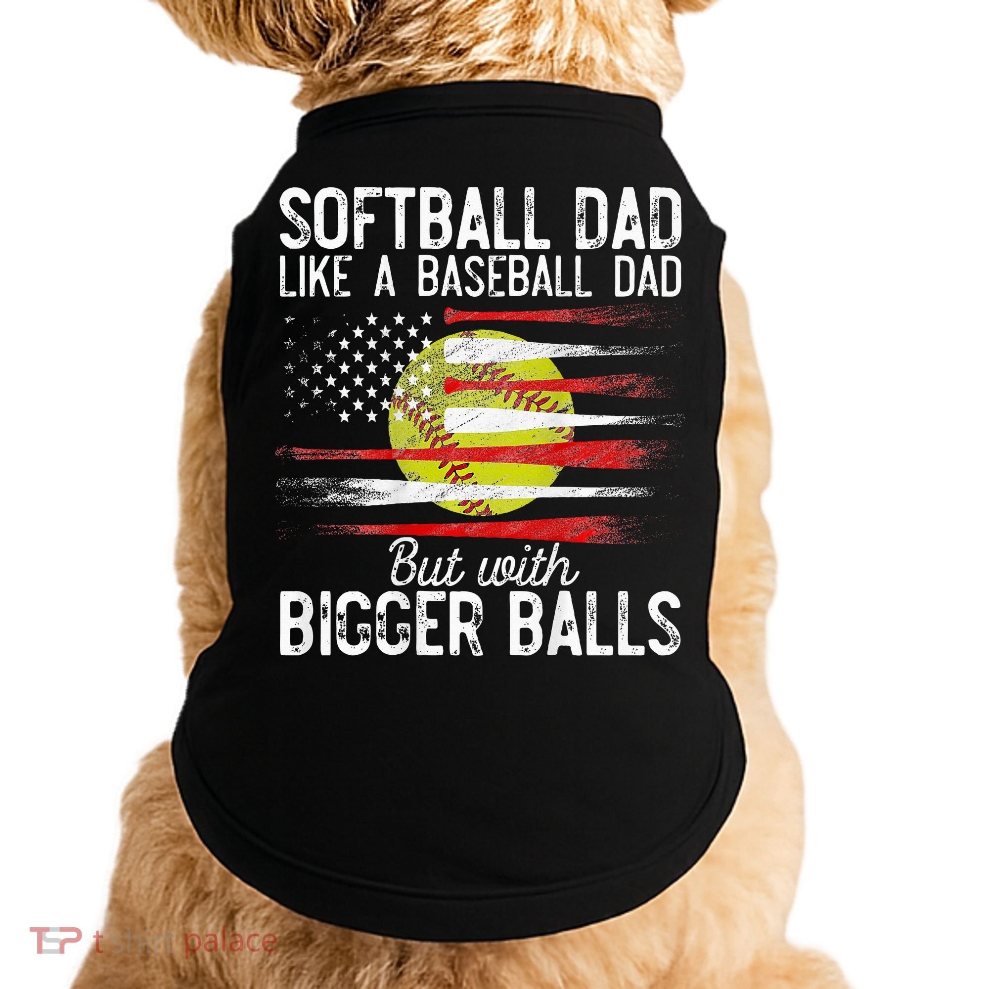 Softball Dad Like A Baseball Dad Definition Doggie Tank