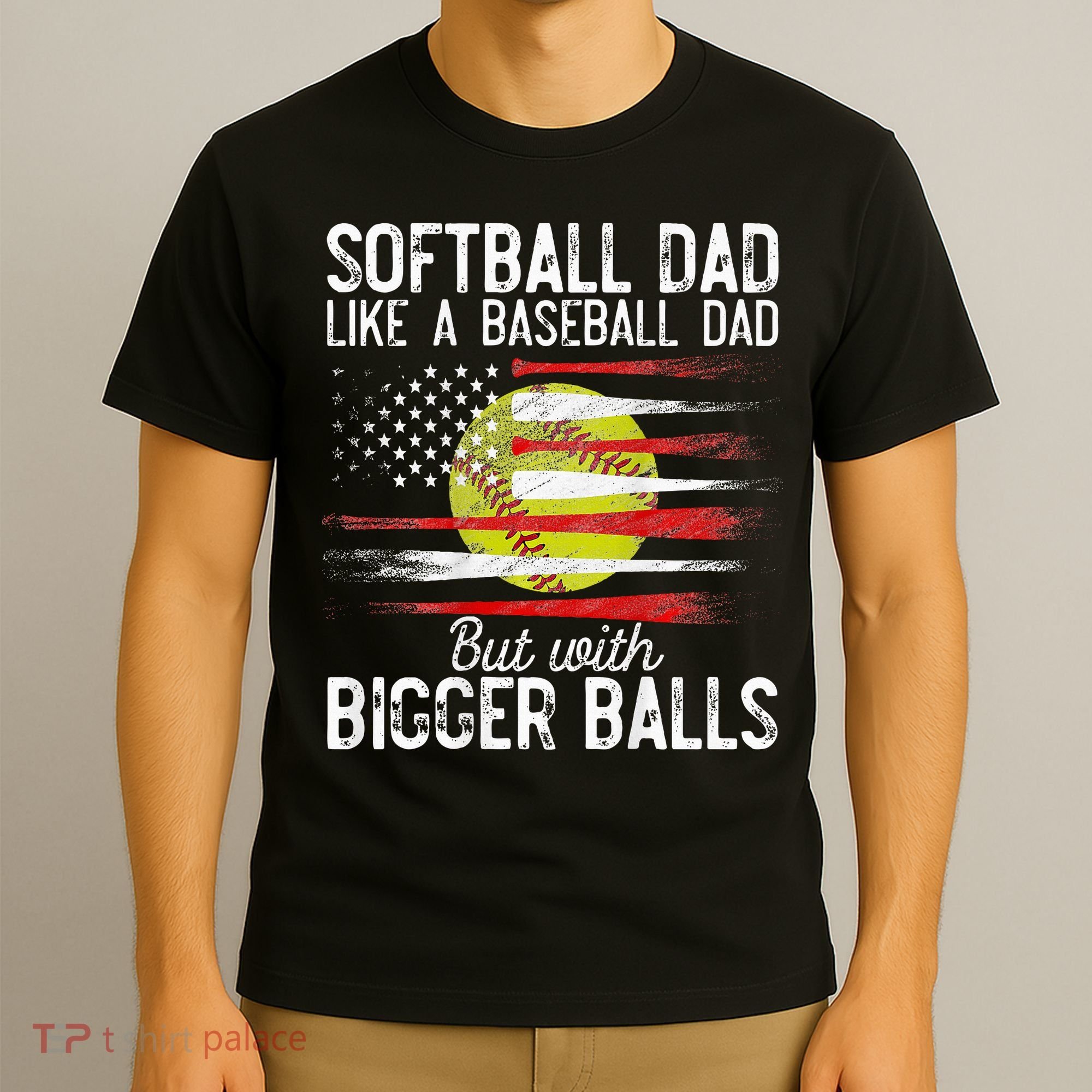 Softball Dad Like A Baseball Dad Definition T-Shirt
