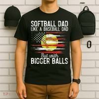 Softball Dad Like A Baseball Dad Definition T-Shirt thumb 6