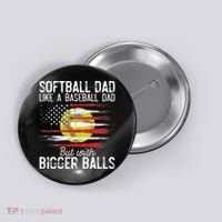 Softball Dad Like A Baseball Dad Definition Button thumb 0