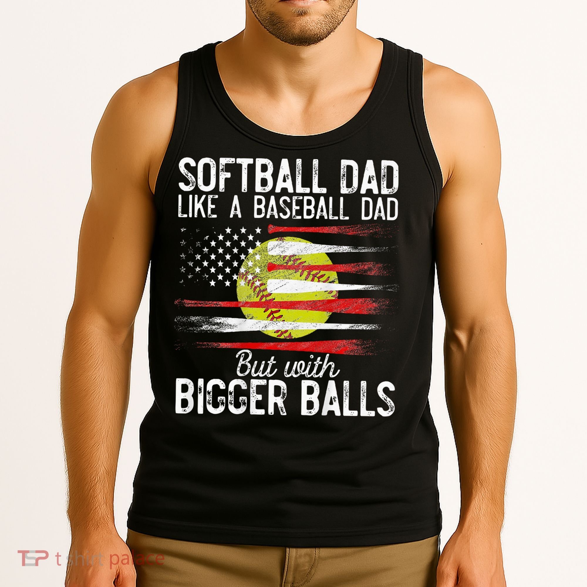 Softball Dad Like A Baseball Dad Definition Tank Top