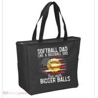 Softball Dad Like A Baseball Dad Definition Tote Bag thumb 2