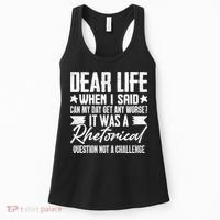 Sarcasm Dear Life Funny Sarcastic Women's Tank Top thumb 0