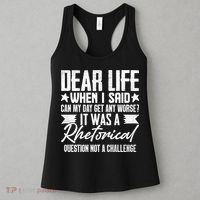 Sarcasm Dear Life Funny Sarcastic Women's Tank Top thumb 3