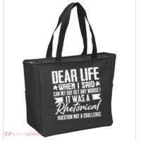 Sarcasm Dear Life Funny Sarcastic Tote Bag thumb 2