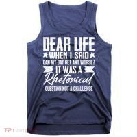 Sarcasm Dear Life Funny Sarcastic Tank Top thumb 0