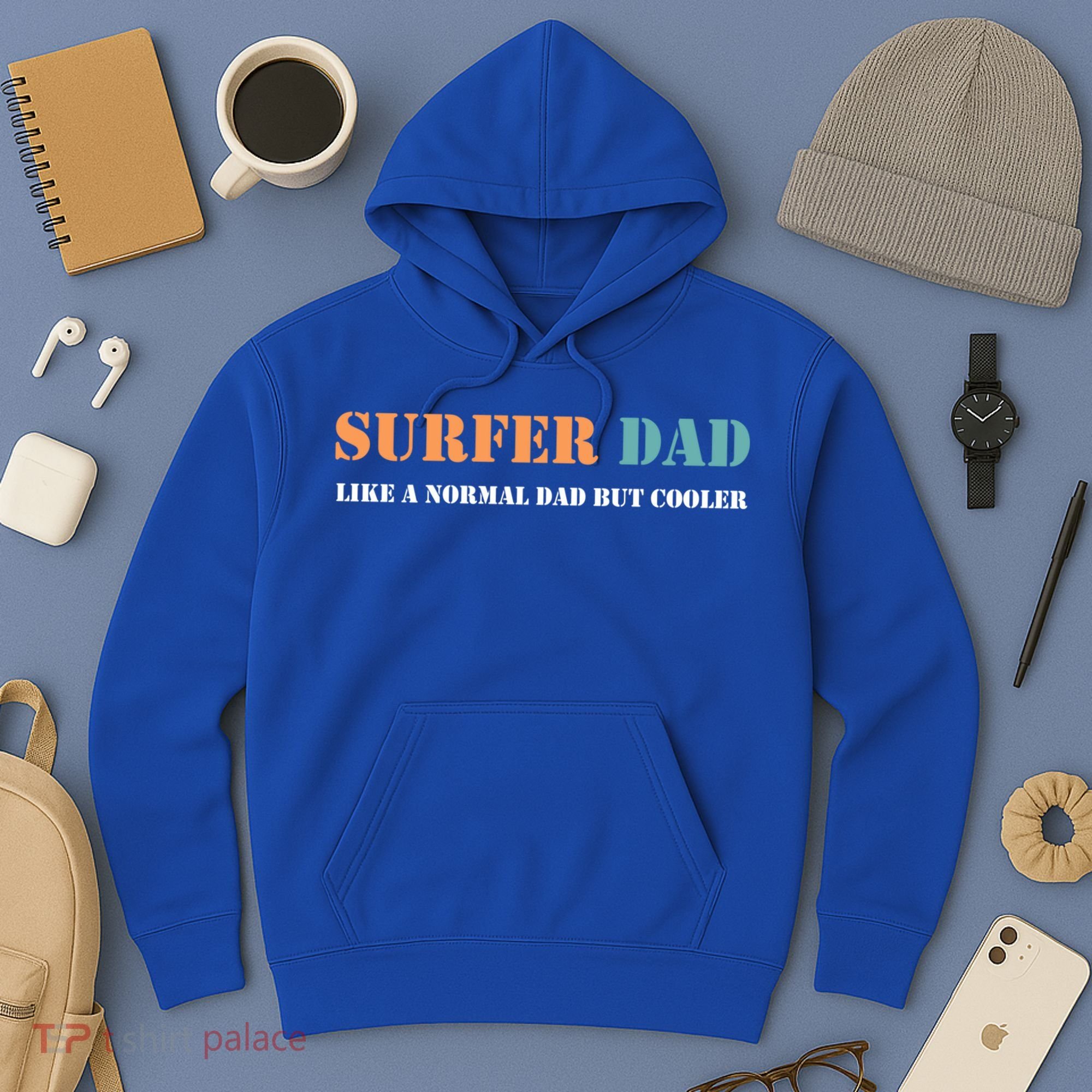 Surfer Dad Like A Normal Dad But Cooler Father Gift Surfing Gift Hoodie