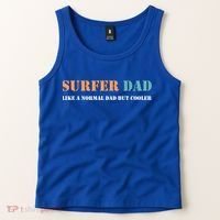 Surfer Dad Like A Normal Dad But Cooler Father Gift Surfing Gift Tank Top thumb 2