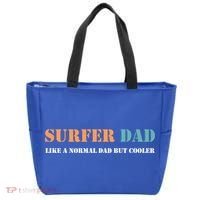 Surfer Dad Like A Normal Dad But Cooler Father Gift Surfing Gift Tote Bag thumb 0