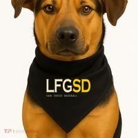 San Diego LFGSD Let's Go SD Baseball Trending USA-Made Doggie Bandana thumb 1