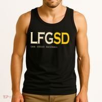 San Diego LFGSD Let's Go SD Baseball Trending Tank Top thumb 3