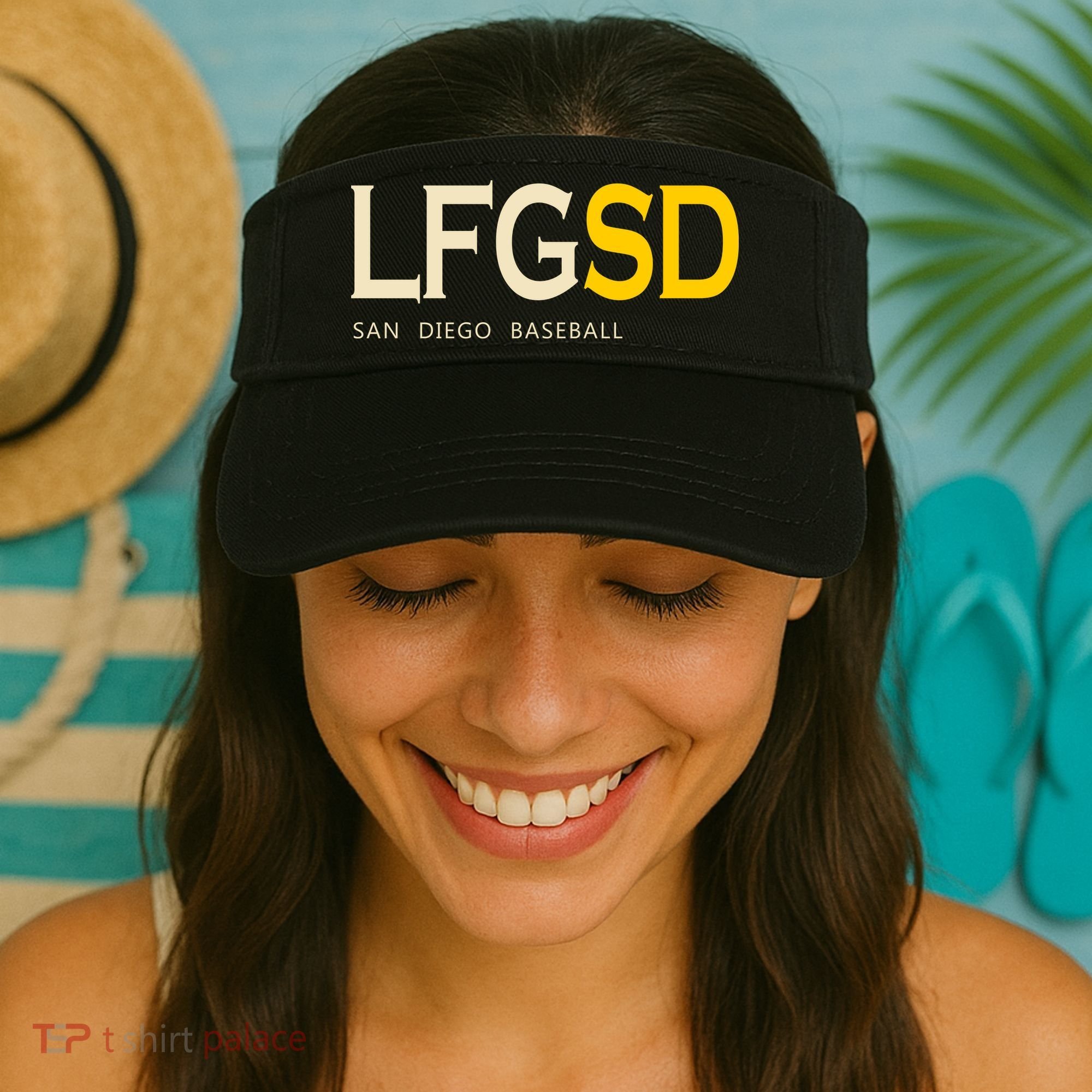 San Diego LFGSD Let's Go SD Baseball Trending Visor