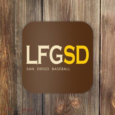 San Diego LFGSD Let's Go SD Baseball Trending Coaster
