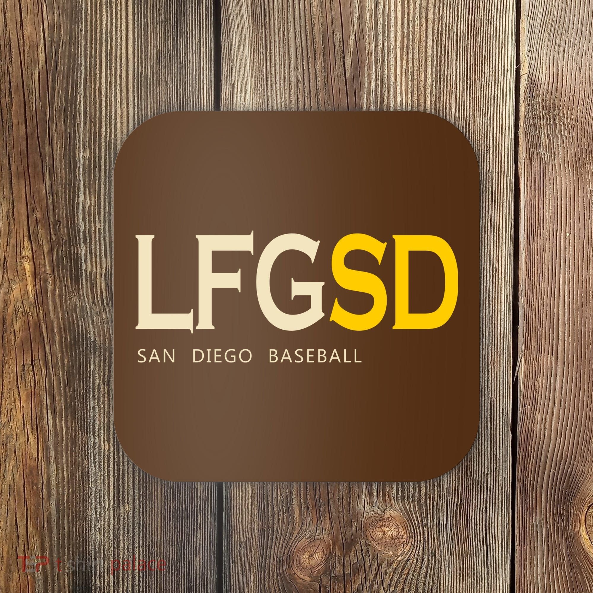 San Diego LFGSD Let's Go SD Baseball Trending Coaster
