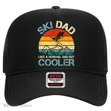 Ski Dad Like A Regular Dad But Cooler Vintage Skiing Skier Gift Hat