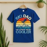 Ski Dad Like A Regular Dad But Cooler Vintage Skiing Skier Gift T-Shirt thumb 2