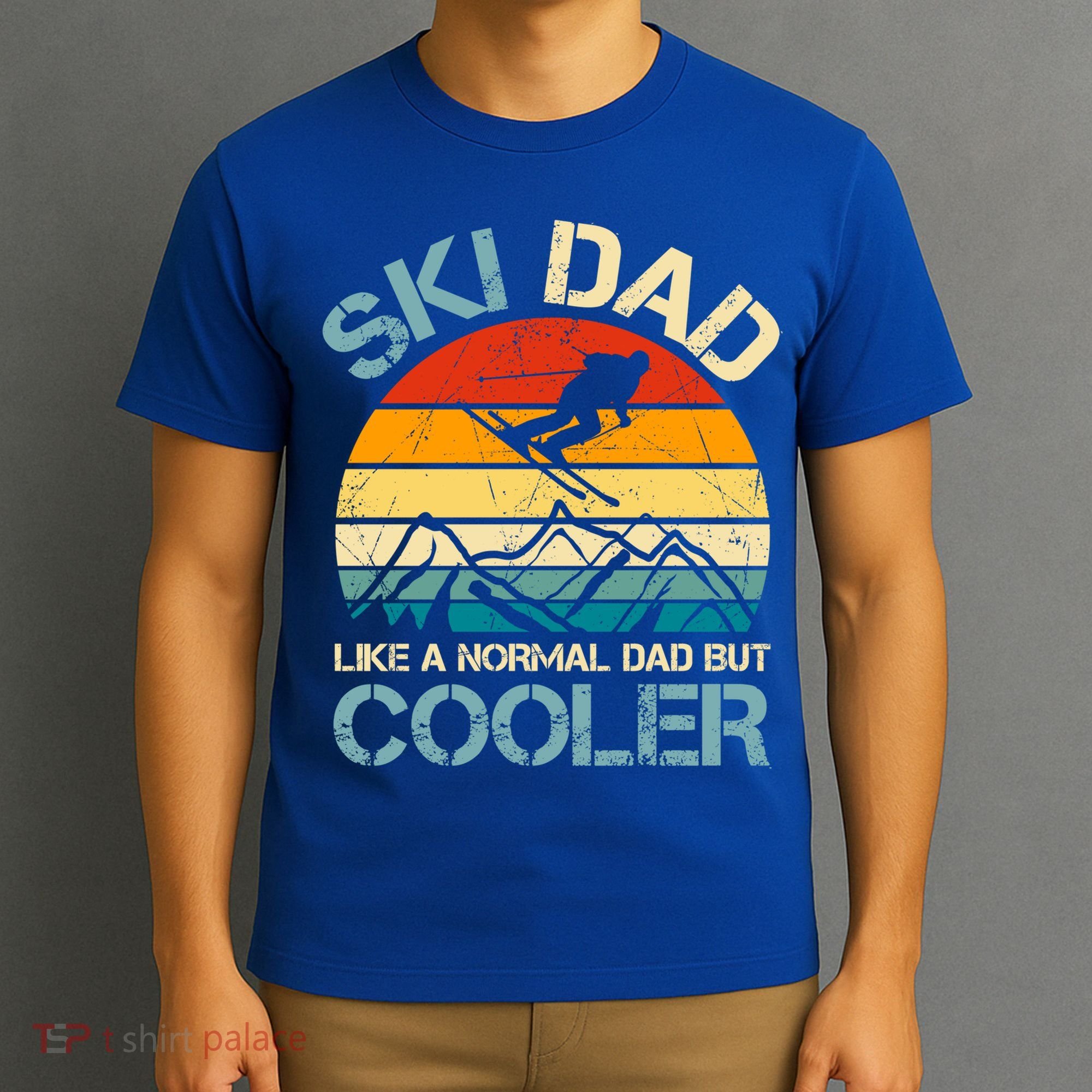 Ski Dad Like A Regular Dad But Cooler Vintage Skiing Skier Gift T-Shirt