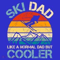 Ski Dad Like A Regular Dad But Cooler Vintage Skiing Skier Gift T-Shirt thumb 7