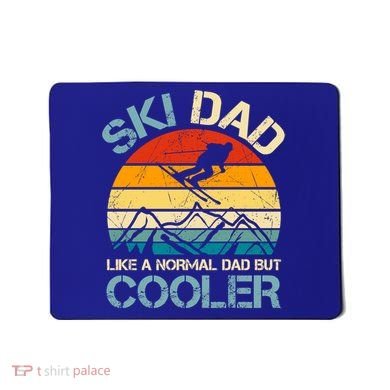 Ski Dad Like A Regular Dad But Cooler Vintage Skiing Skier Gift Mousepad