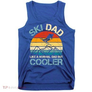 Ski Dad Like A Regular Dad But Cooler Vintage Skiing Skier Gift Tank Top