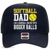 Softball Dad Like A Baseball But With Bigger Balls FatherS Hat thumb 0