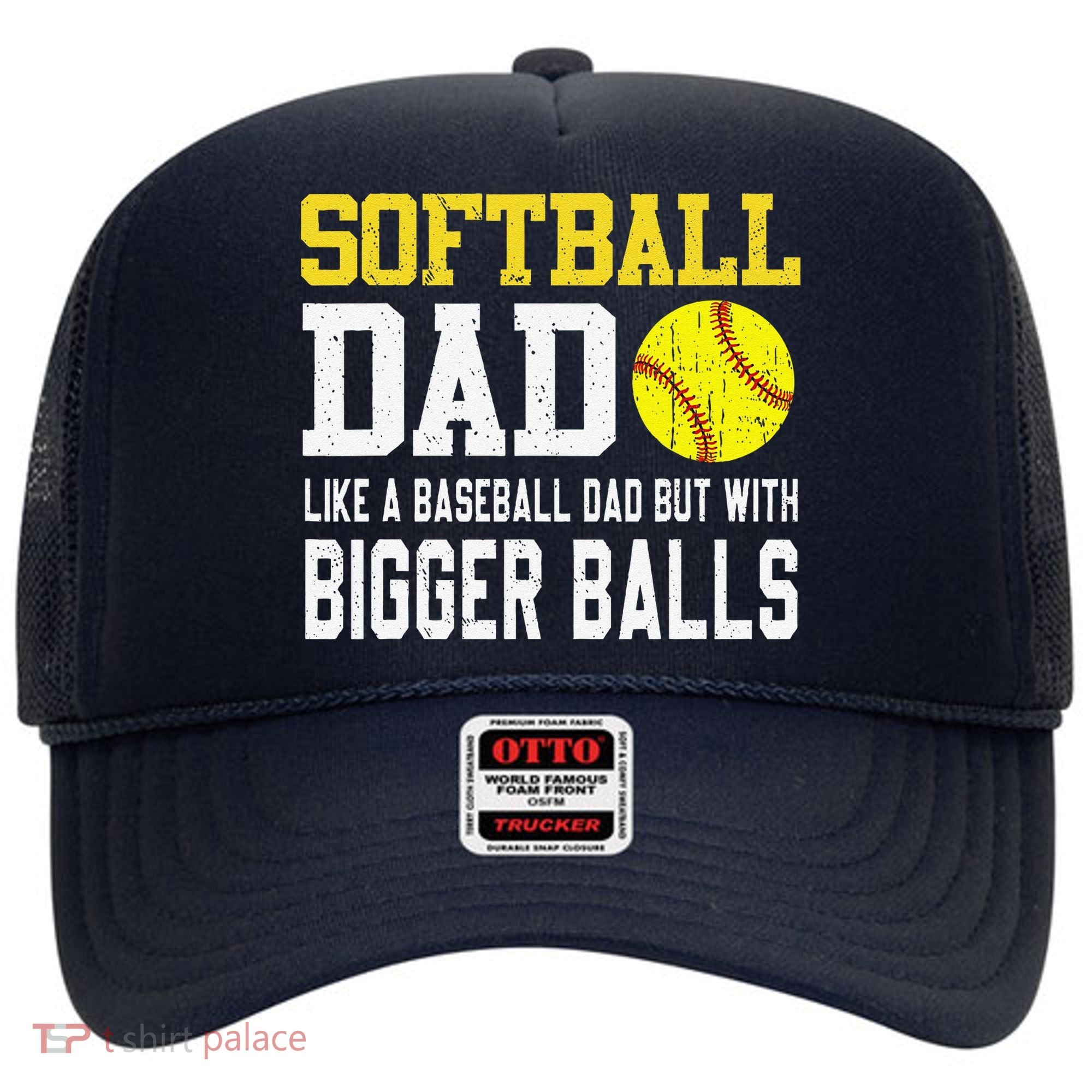 Softball Dad Like A Baseball But With Bigger Balls FatherS Hat