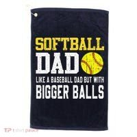 Softball Dad Like A Baseball But With Bigger Balls FatherS Golf Towel thumb 0