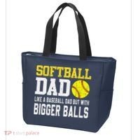 Softball Dad Like A Baseball But With Bigger Balls FatherS Tote Bag thumb 3