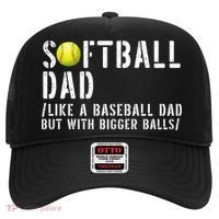 Softball Dad Like A Baseball But With Bigger Balls Fathers Cool Gift Hat thumb 0