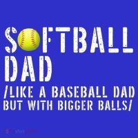 Softball Dad Like A Baseball But With Bigger Balls Fathers Cool Gift Mousepad thumb 1