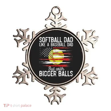 Softball Dad Like A Baseball Dad Definition Ornament