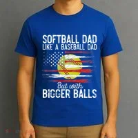 Softball Dad Like A Baseball Dad Definition T-Shirt thumb 3