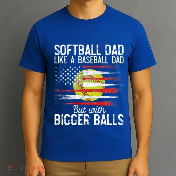 Softball Dad Like A Baseball Dad Definition T-Shirt