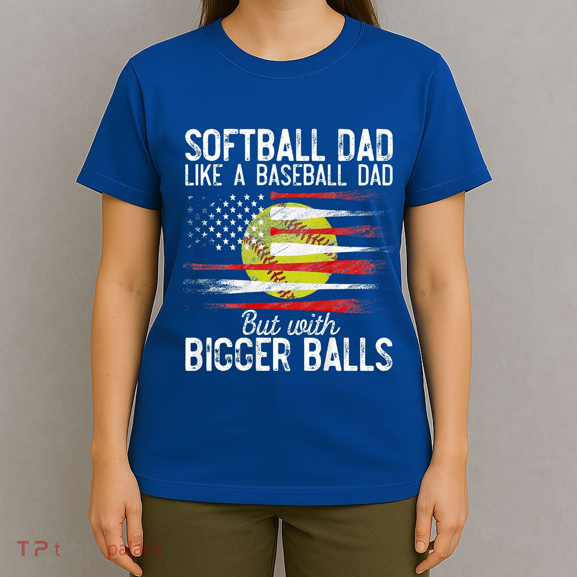 Softball Dad Like A Baseball Dad Definition T-Shirt