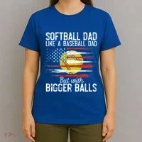 Softball Dad Like A Baseball Dad Definition T-Shirt thumb 4