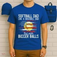 Softball Dad Like A Baseball Dad Definition T-Shirt thumb 6