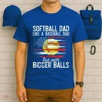 Softball Dad Like A Baseball Dad Definition T-Shirt thumb 6