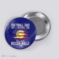 Softball Dad Like A Baseball Dad Definition Button thumb 0