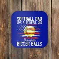 Softball Dad Like A Baseball Dad Definition Coaster thumb 0