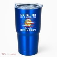 Softball Dad Like A Baseball Dad Definition Tumbler thumb 0