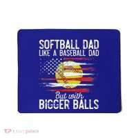Softball Dad Like A Baseball Dad Definition Mousepad thumb 0