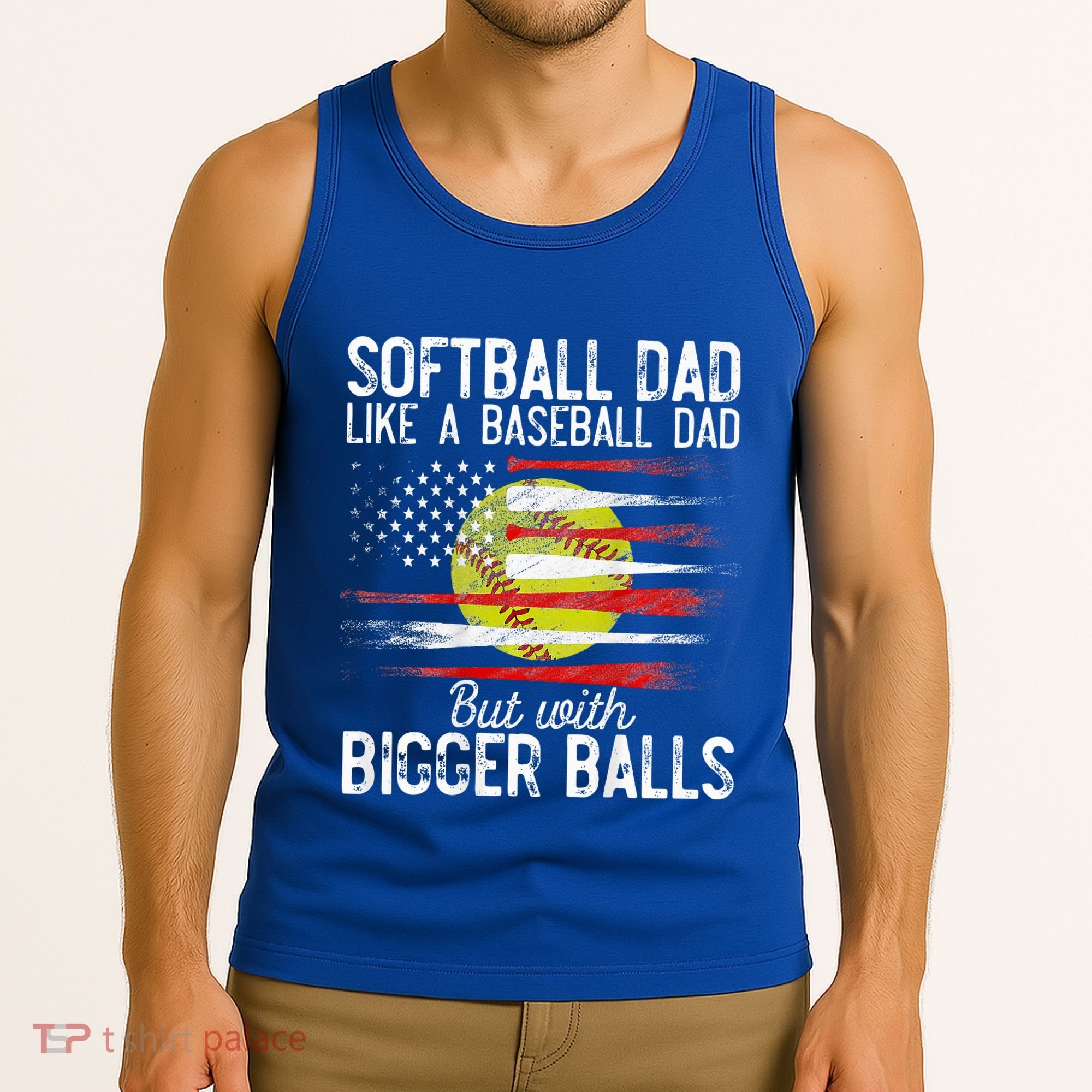 Softball Dad Like A Baseball Dad Definition Tank Top
