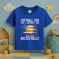 Softball Dad Like A Baseball Dad Definition Toddler T-Shirt thumb 3