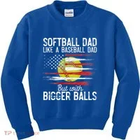 Softball Dad Like A Baseball Dad Definition Kids Sweatshirt thumb 0