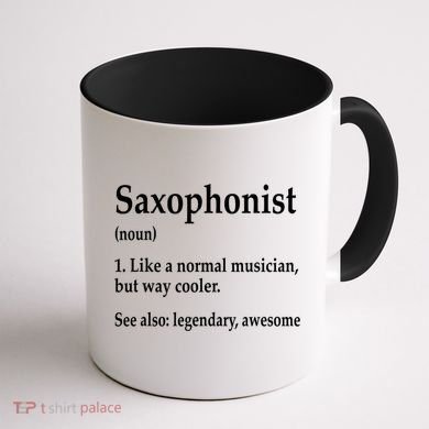 Saxophonist Definition Like A Normal Musician Saxophone Coffee Mug back