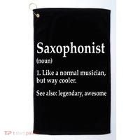 Saxophonist Definition Like A Normal Musician Saxophone Golf Towel thumb 0