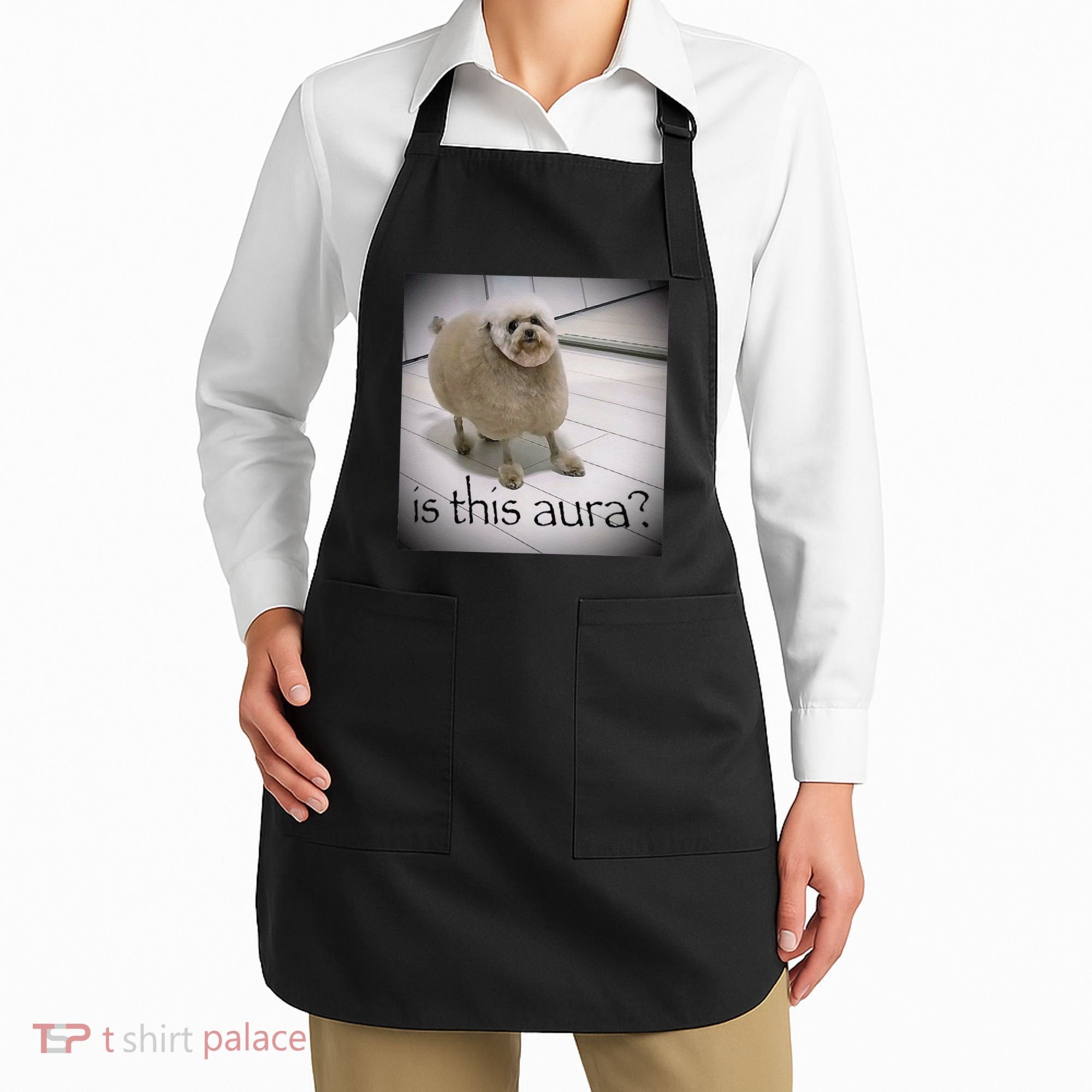 Silly Dog Meme Meme Brainrot Gen Z Funny Haircut Dog Meme Apron