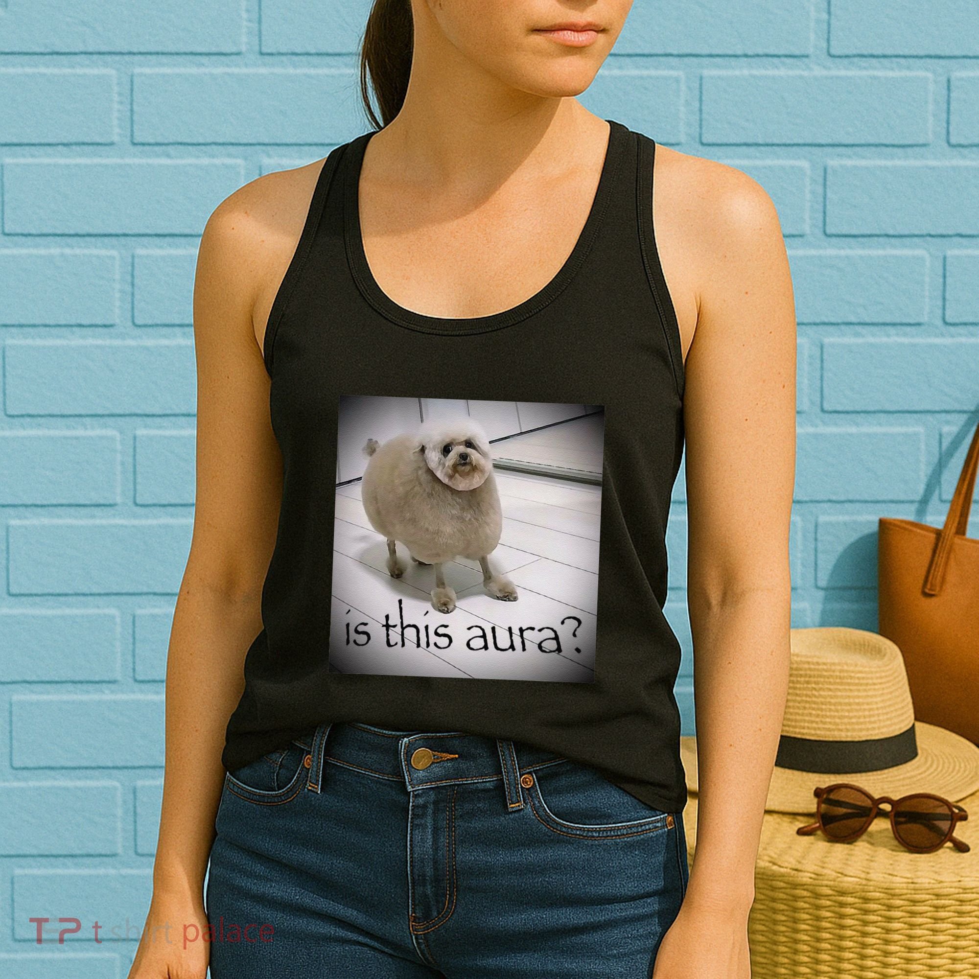 Silly Dog Meme Meme Brainrot Gen Z Funny Haircut Dog Meme Women's Tank Top