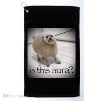 Silly Dog Meme Meme Brainrot Gen Z Funny Haircut Dog Meme Golf Towel thumb 0